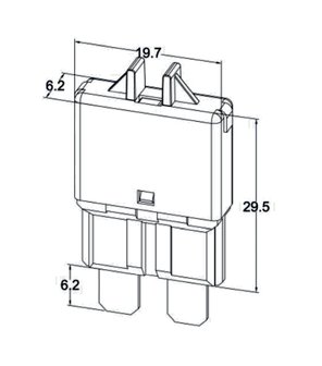 Automatische steekzekering 10A
