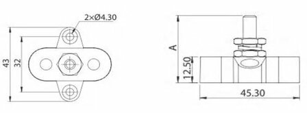 Contactstrip Distributieblok 1 punts set rood + zwart