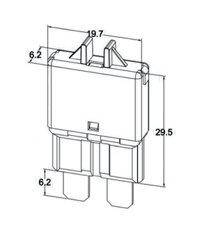 Automatische steekzekering 7.5A - 2 stuks