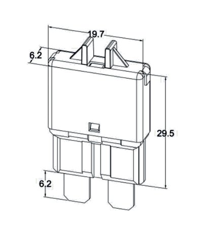 Automatische steekzekering 10A
