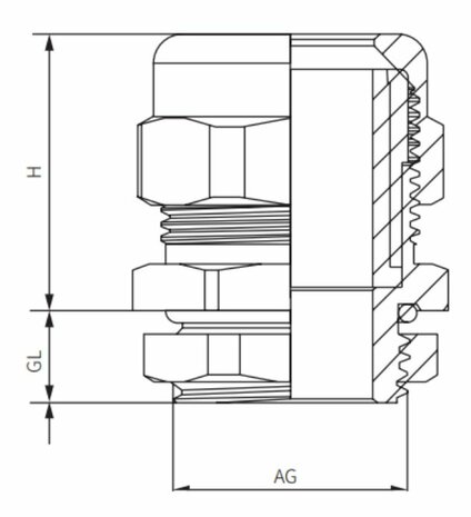 Kabelwartel 2 stuks M20 RVS voor 10-14mm kabel