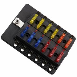 Steekzekeringhouder 12xblad,LED en kap. Niet meer leverbaar.