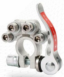 Accuklem Batterijklem 4 polig Snelklem set plus en min