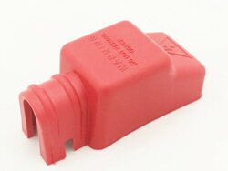 Afdekkap hoog voor accuklem bout M10 set rood en zwart