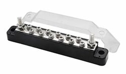 Verdeelstrip 12 punts zwart met kap